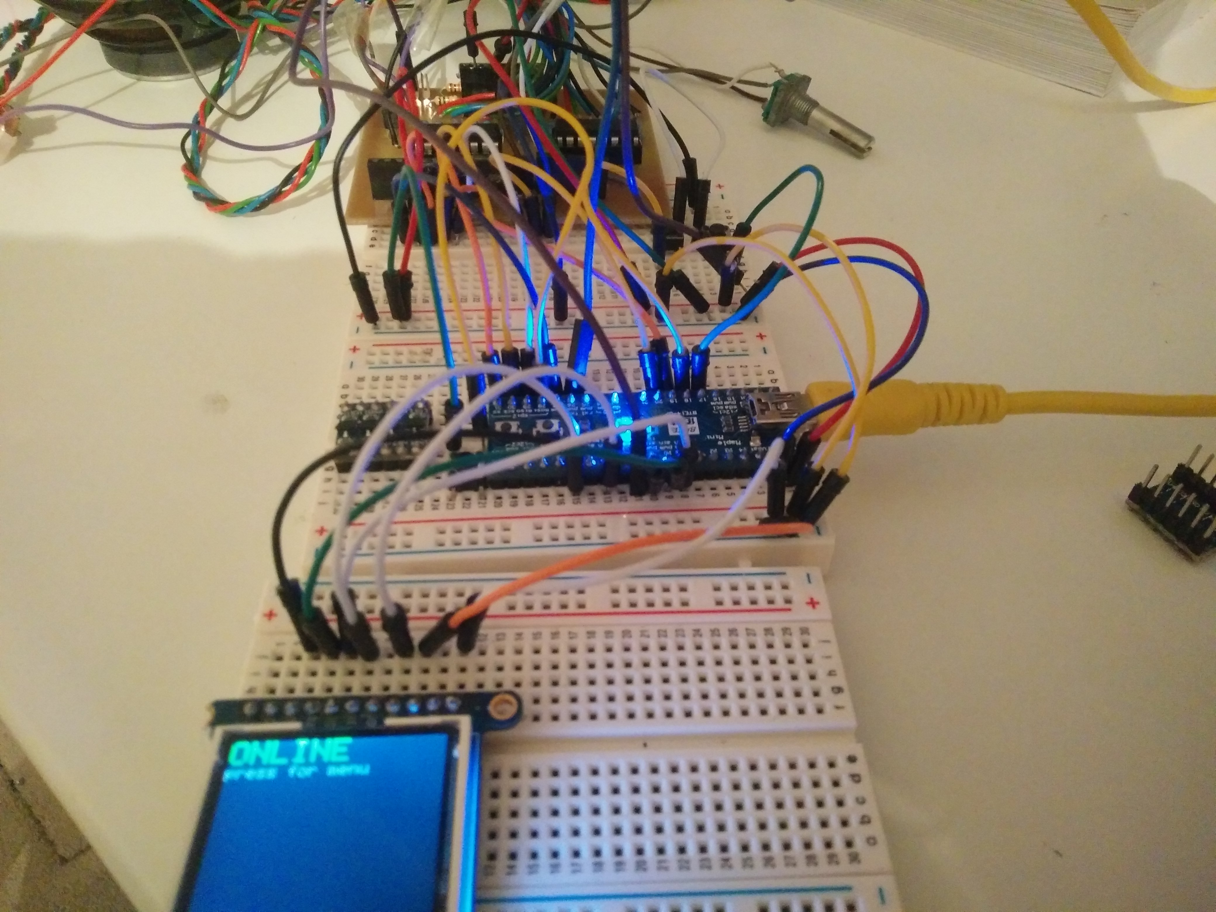 Picture of breadboarded electronics