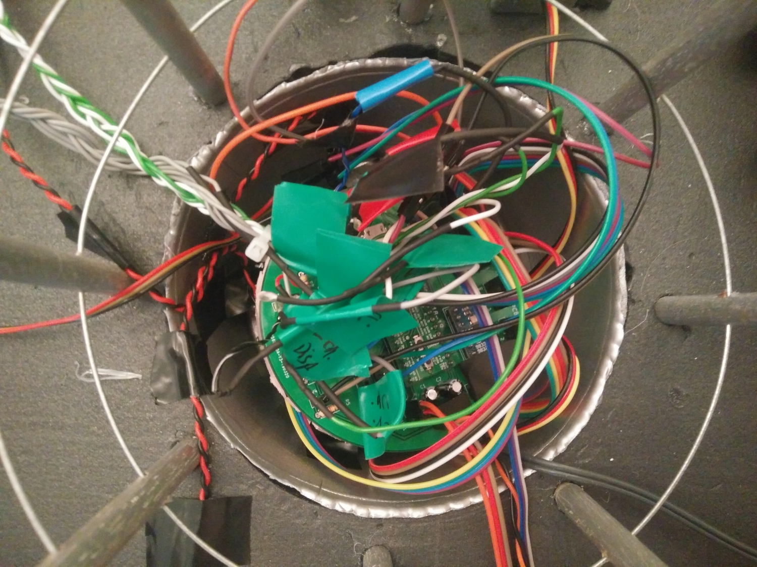 Electronics stuffed into the radiometer well